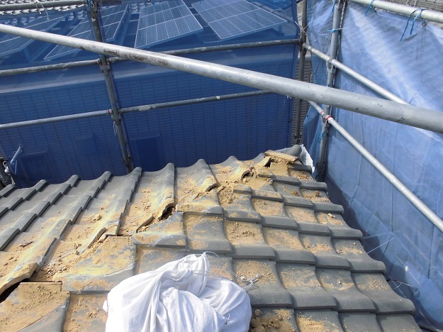 加古川市　棟　瓦　劣化